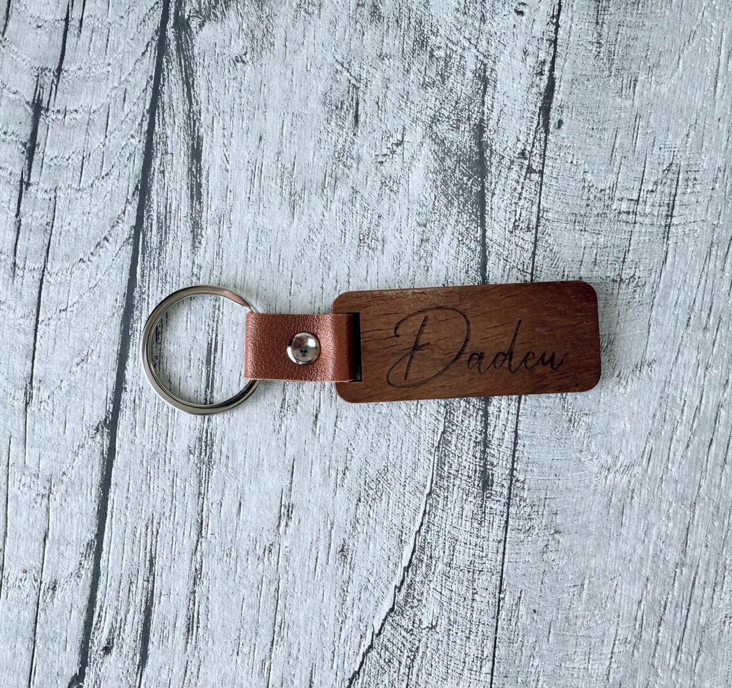 Engraved Dad Keyring