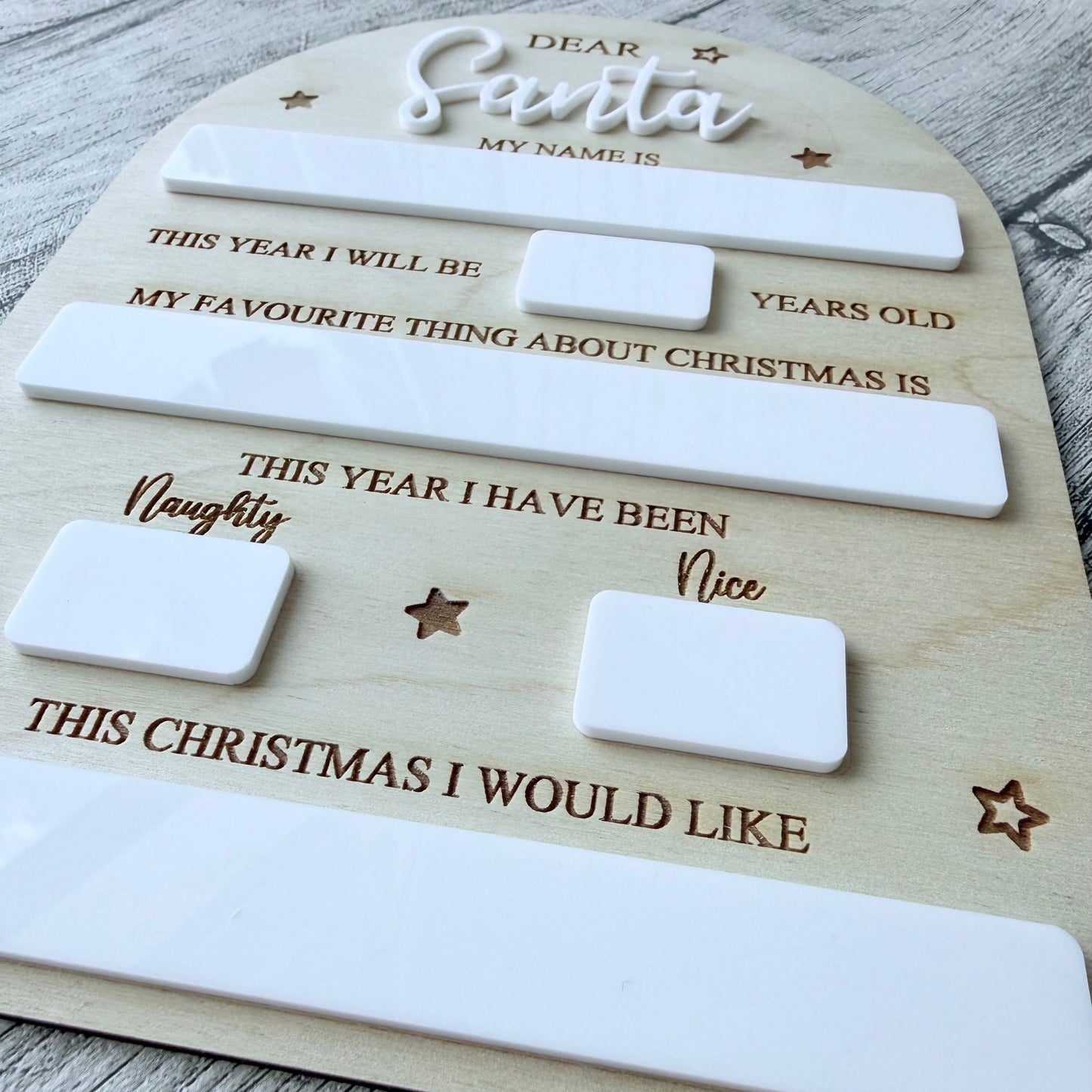 Dear Santa Christmas Board
