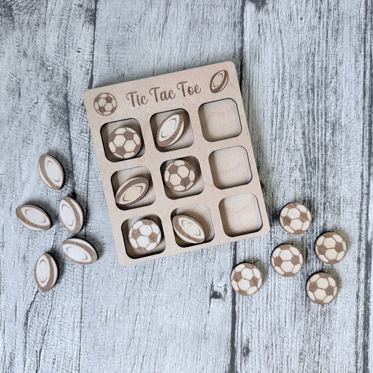 Rugby Theme Tic Tac Toe Game