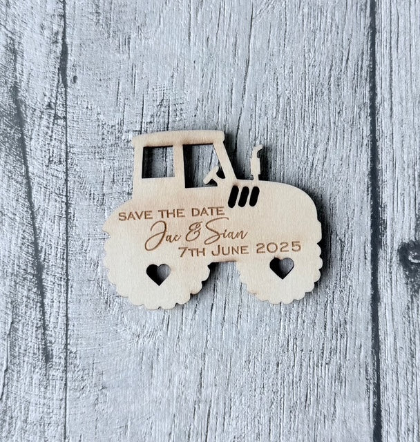 Tractor Save the Date Magnet