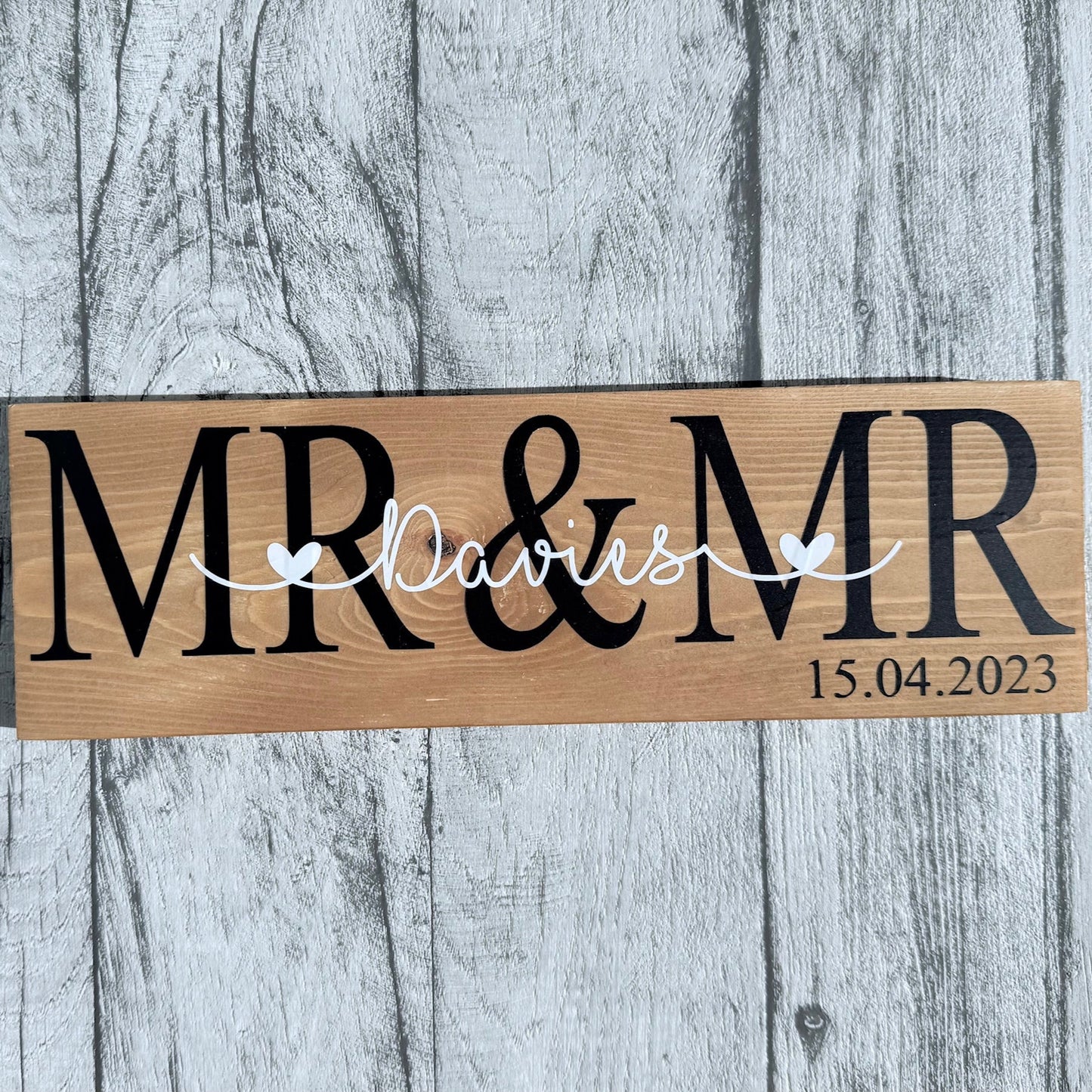 Mr & Mr Wedding Sign