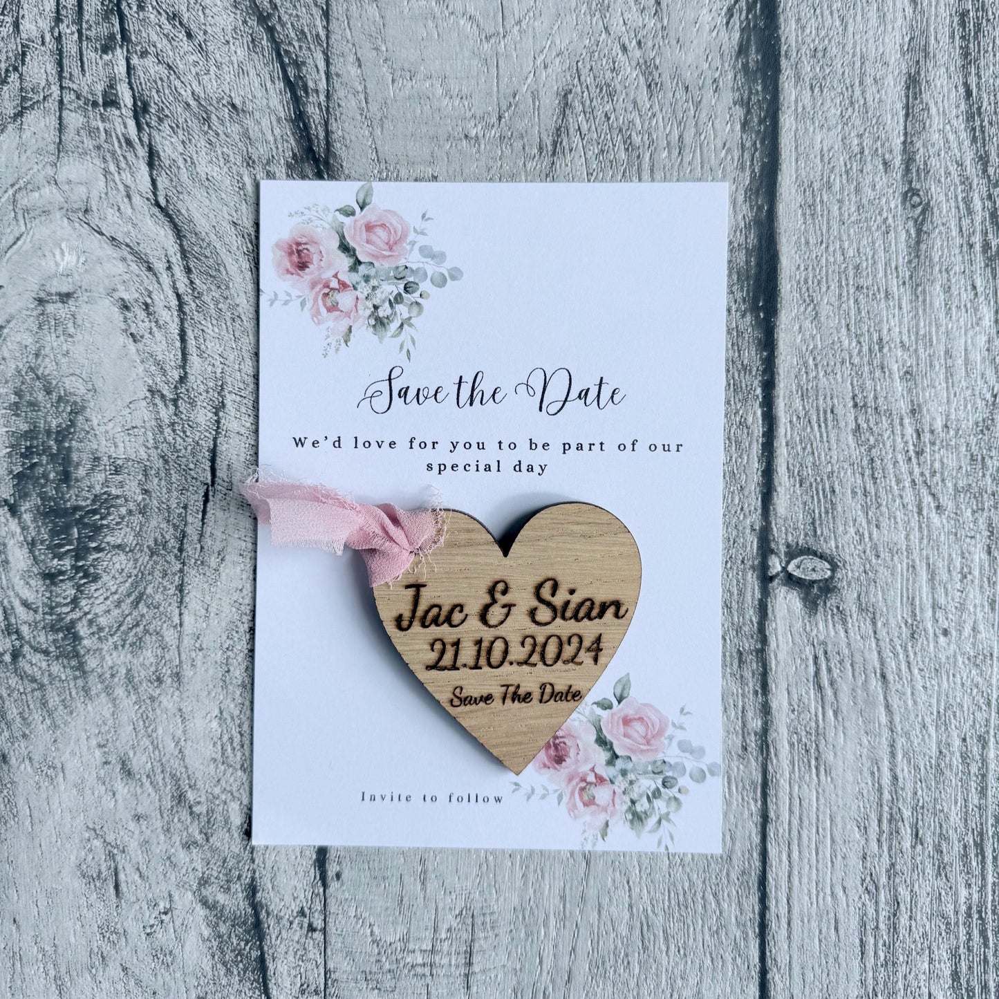 Heart Save the Date Magnet