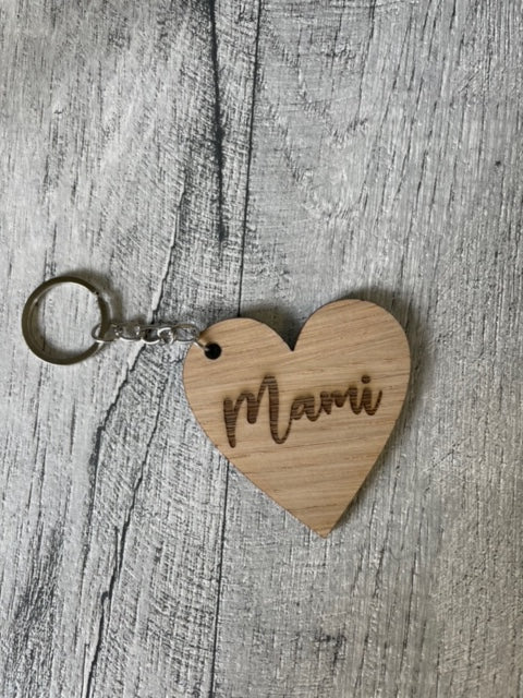 Engraved Heart Keyring