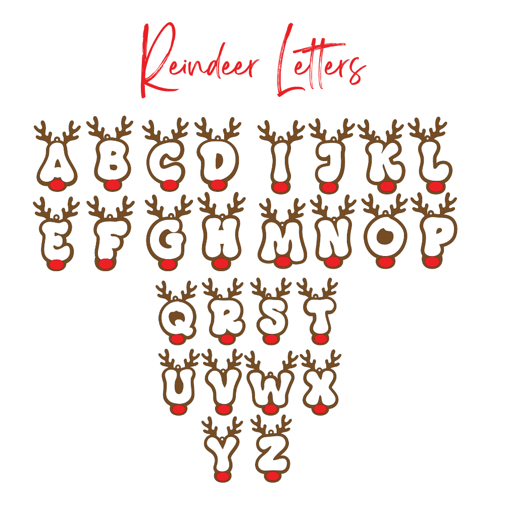 Reindeer Initial Tree Decoration