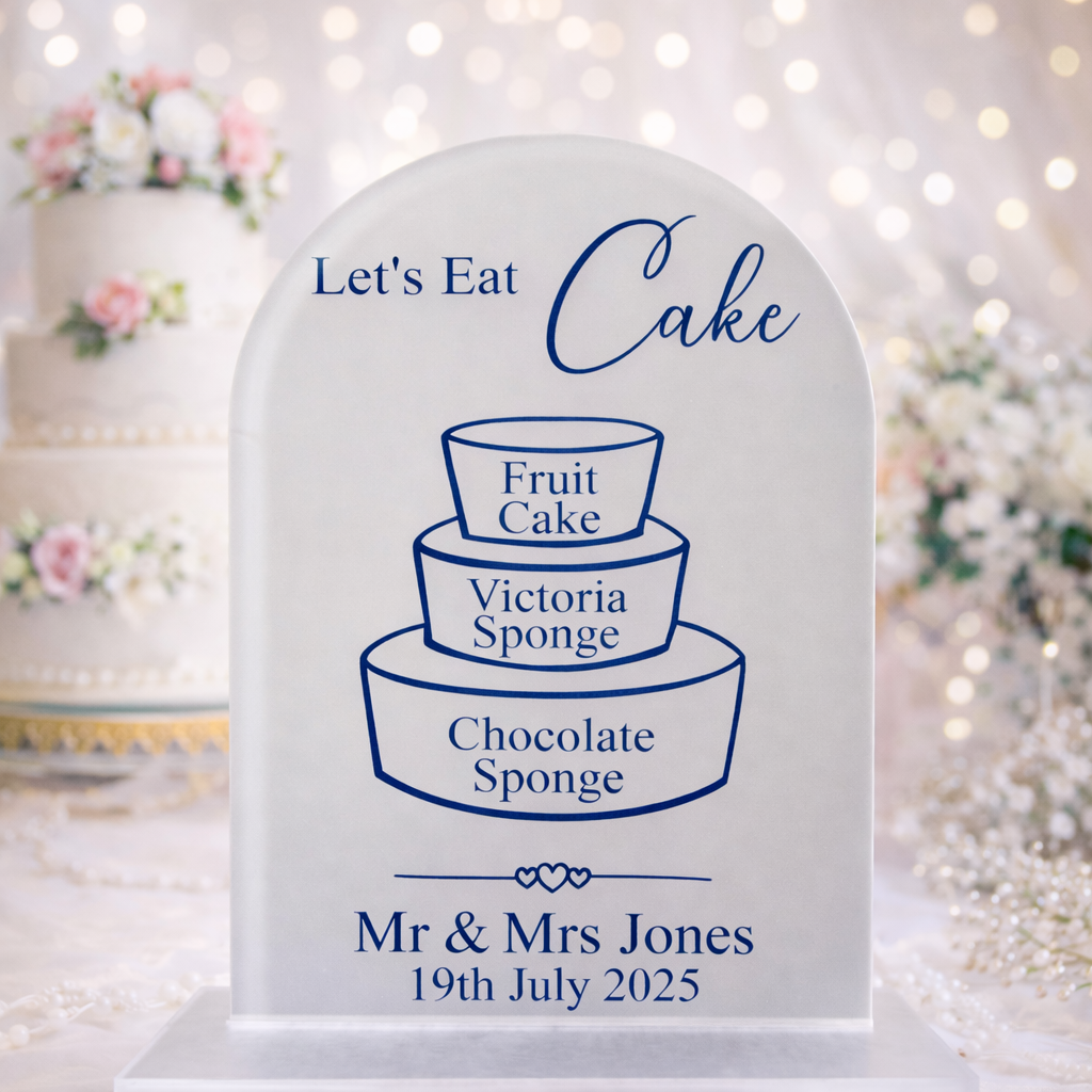 Wedding Cake Menu