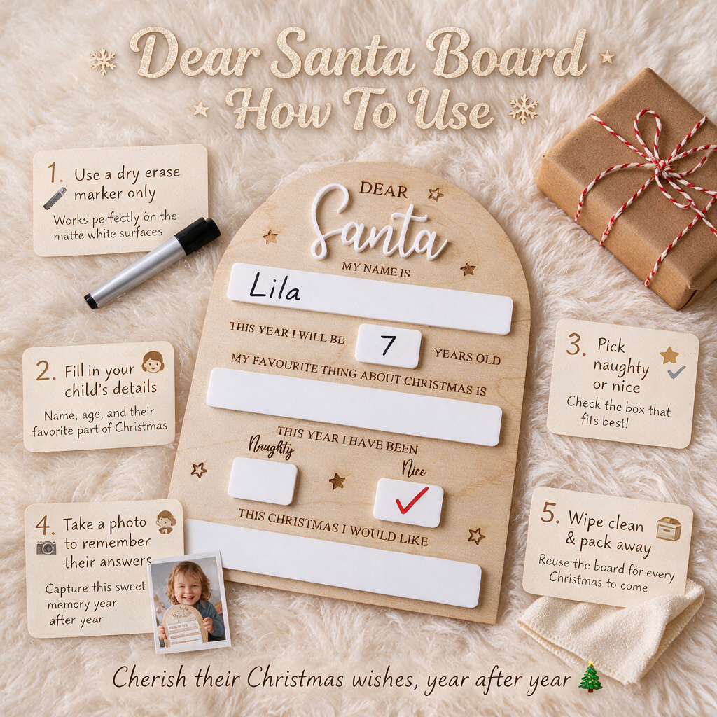 Dear Santa Christmas Board