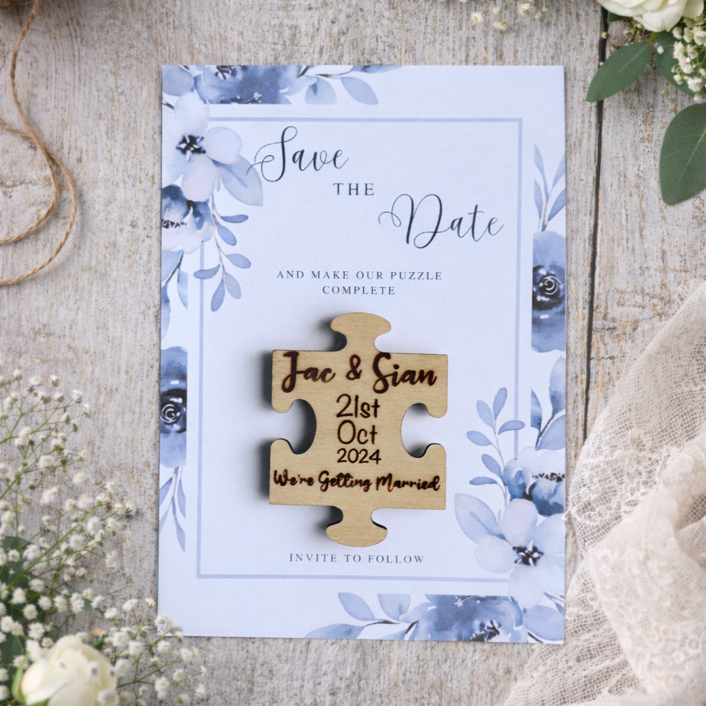 Jigsaw Save the Date Magnet