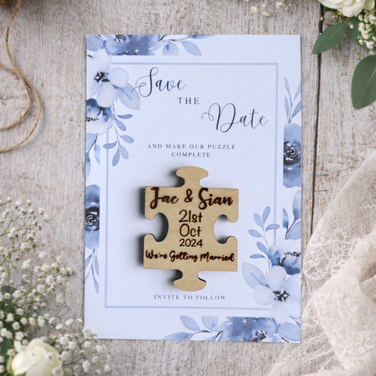 Jigsaw Save the Date Magnet