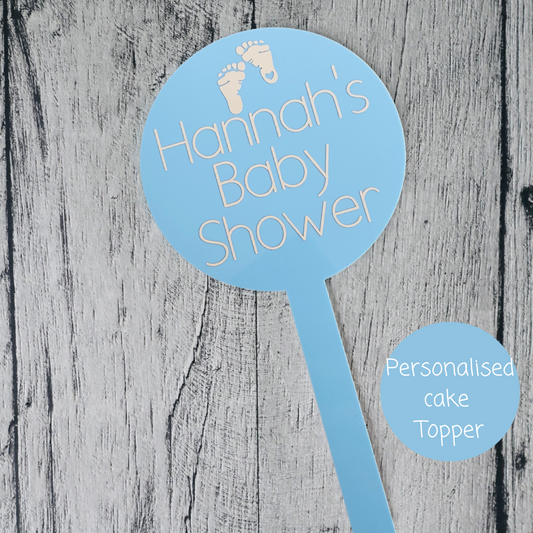 Baby Shower Cake Topper -  Lilac