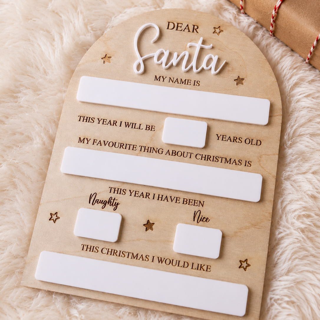 Dear Santa Christmas Board