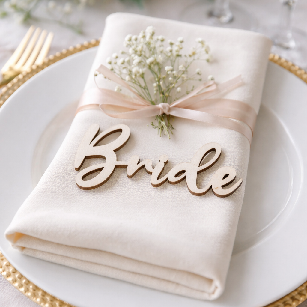 Personalised Wooden Place Names for Weddings