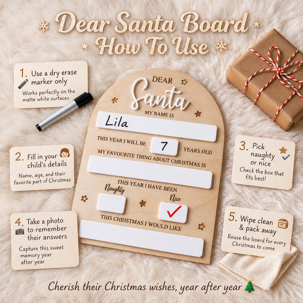 Dear Santa Christmas Board