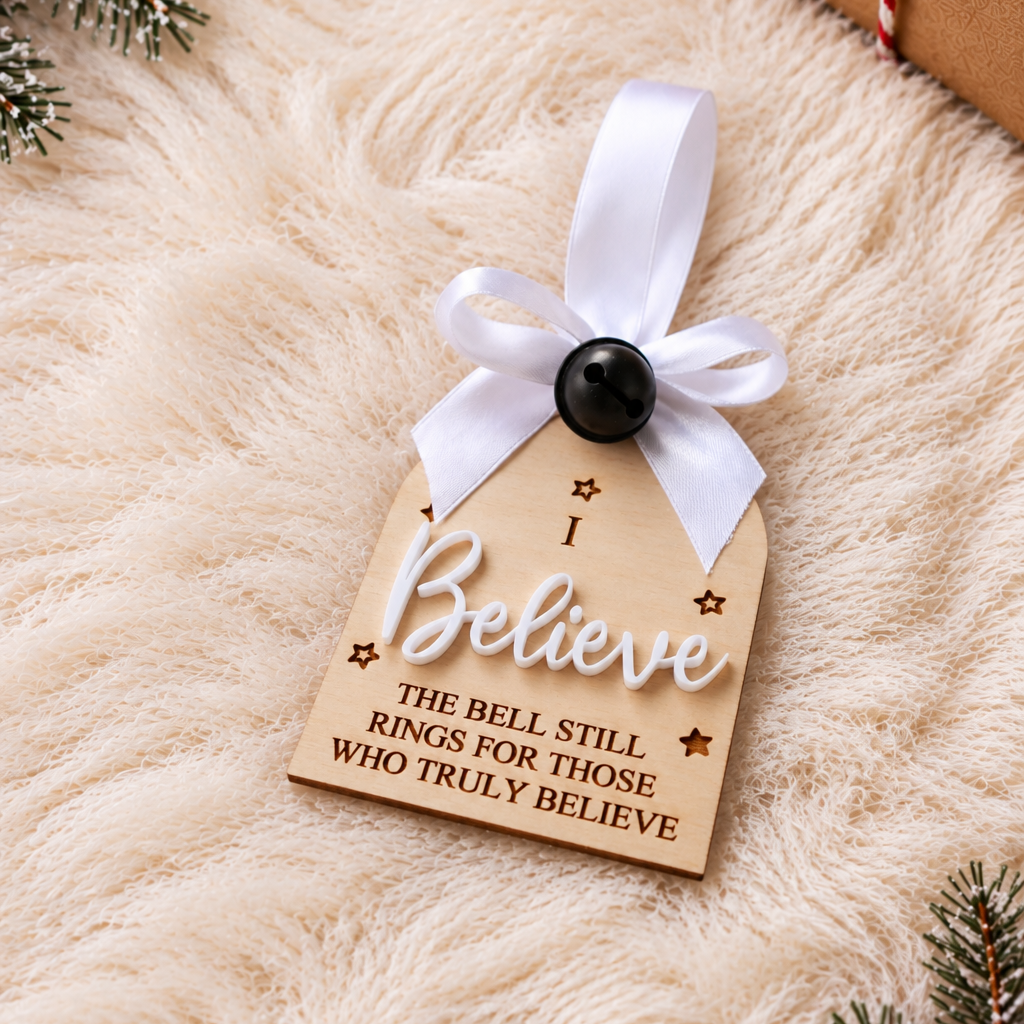 Believe Christmas Bell Decoration