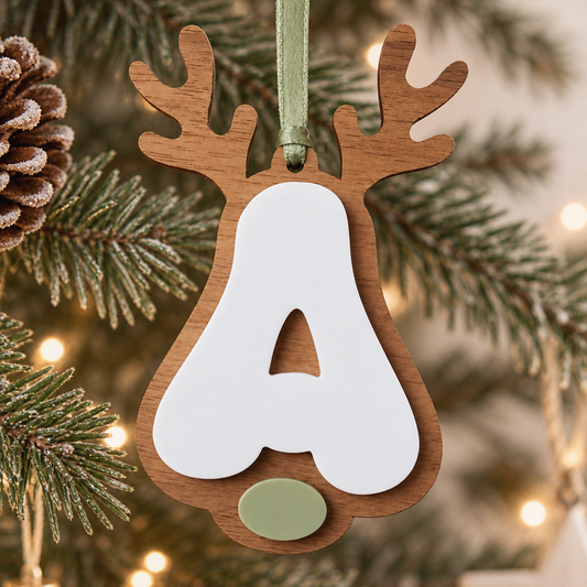 Reindeer Initial Tree Decoration