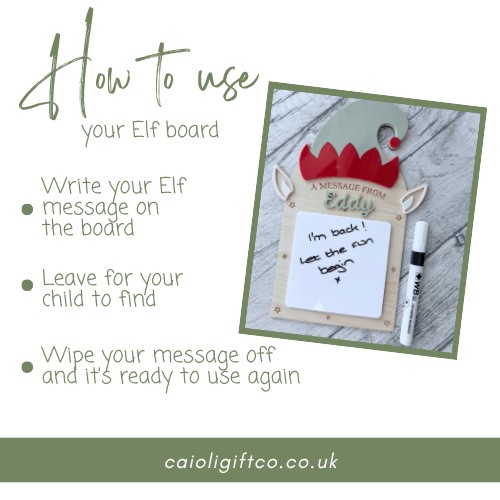 Personalised Elf Message Board