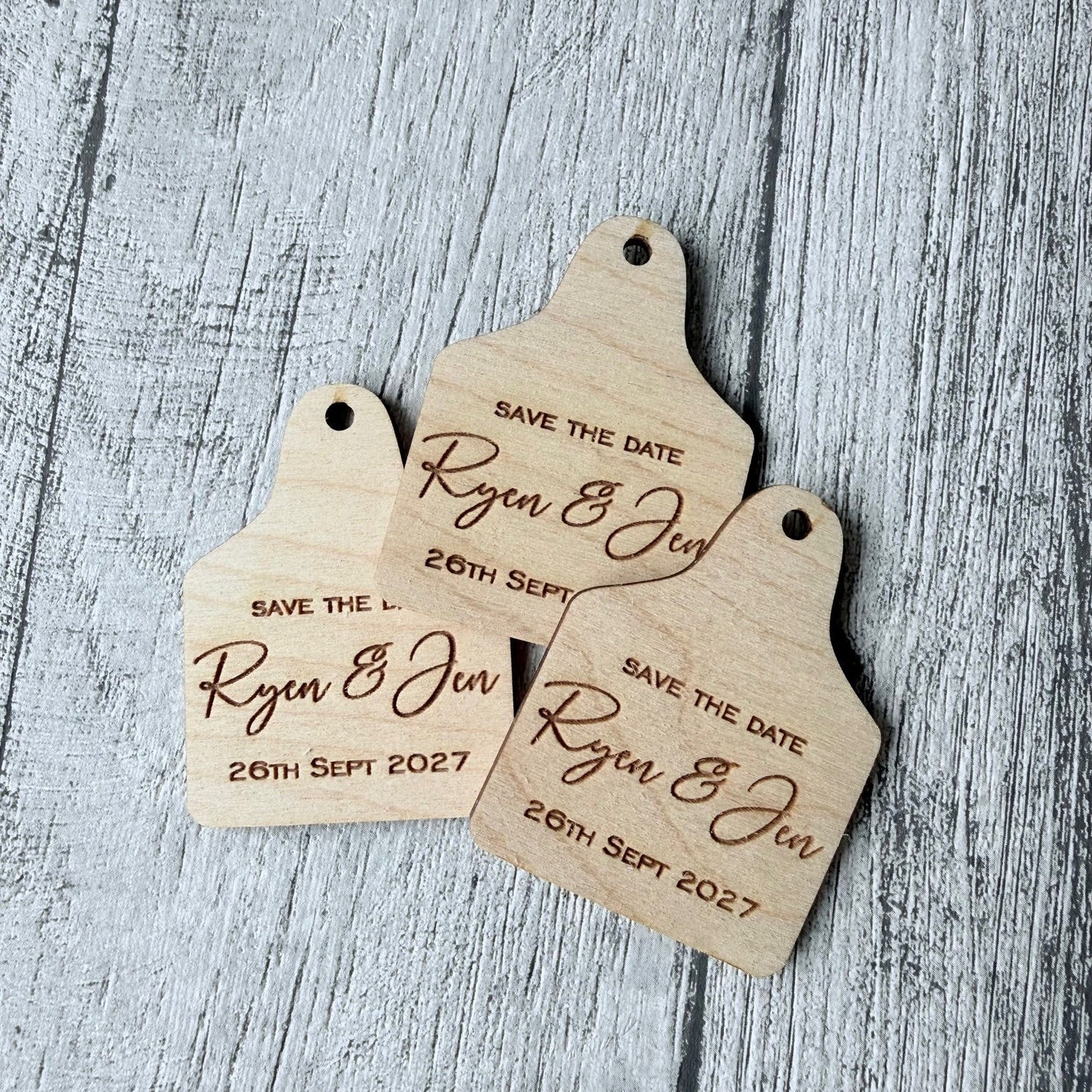 Cattle Ear Tag Save the Date Magnet