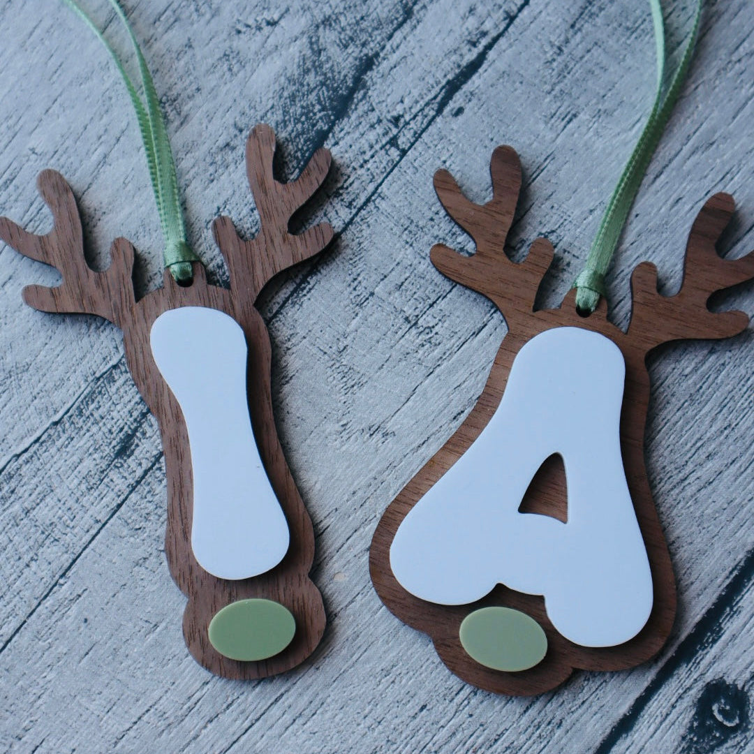 Reindeer Initial Tree Decoration