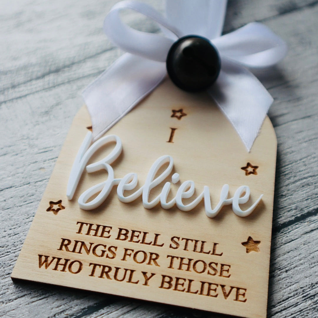 Believe Christmas Bell Decoration