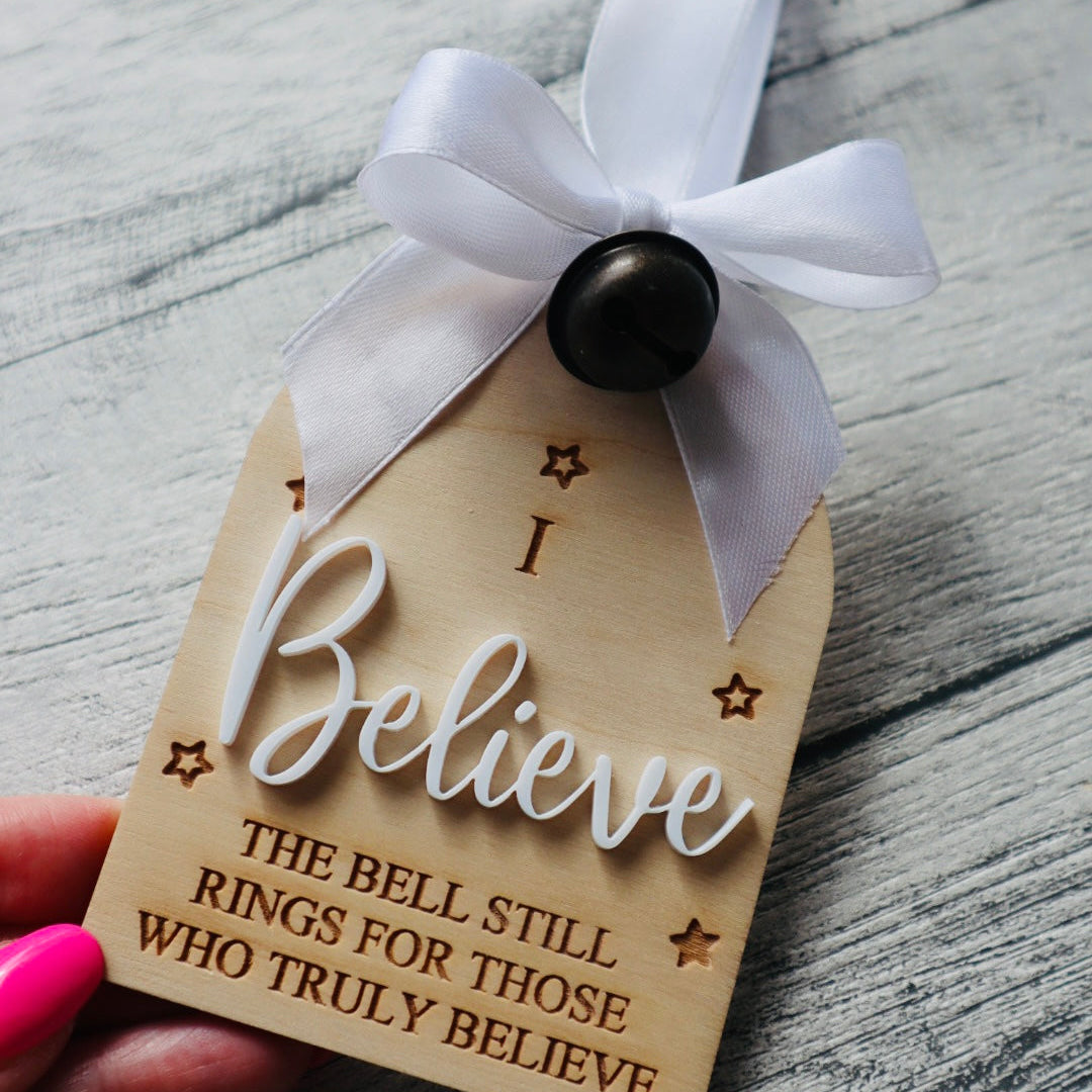 Believe Christmas Bell Decoration
