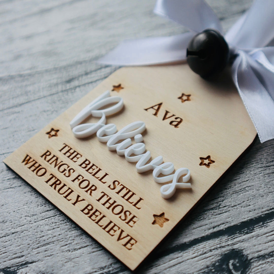 Believe Christmas Bell Decoration