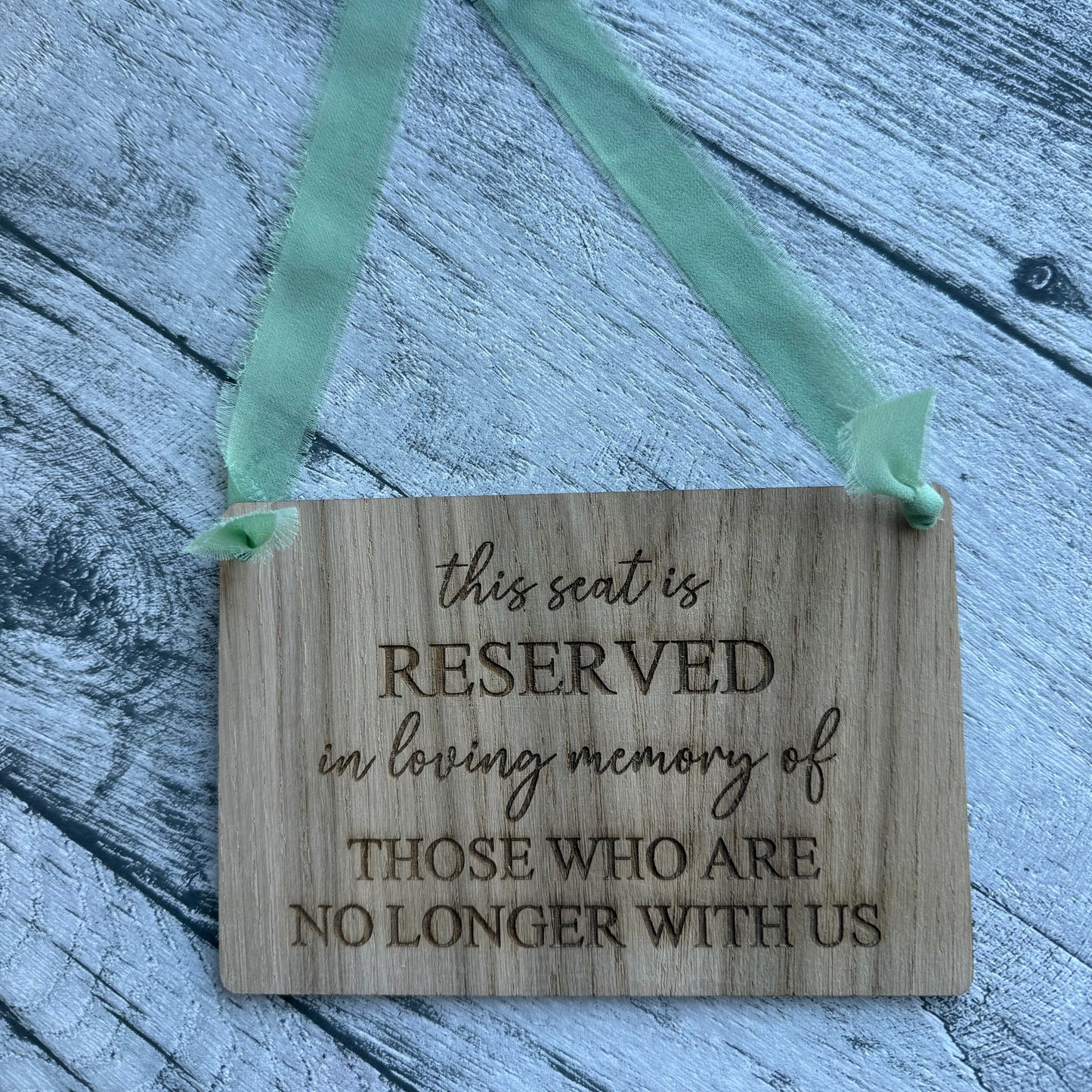 Memorial Reserved Seat Wedding Sign
