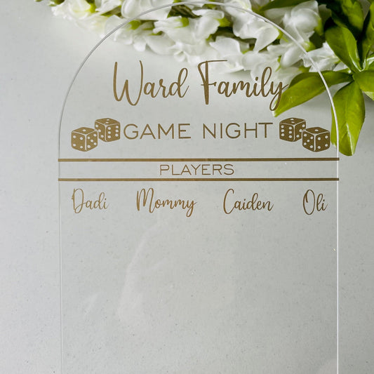 Game Night Score Board