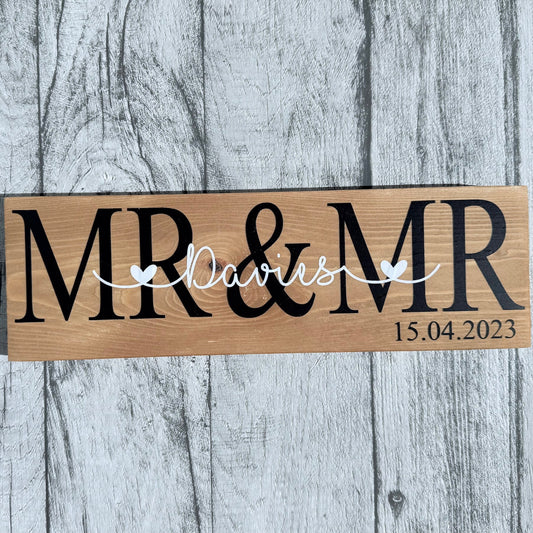 Mr & Mr Wedding Sign