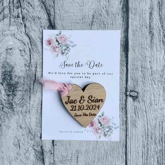 Heart Save the Date Magnet