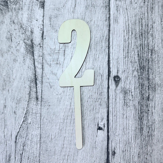 Wooden Number Cake Topper