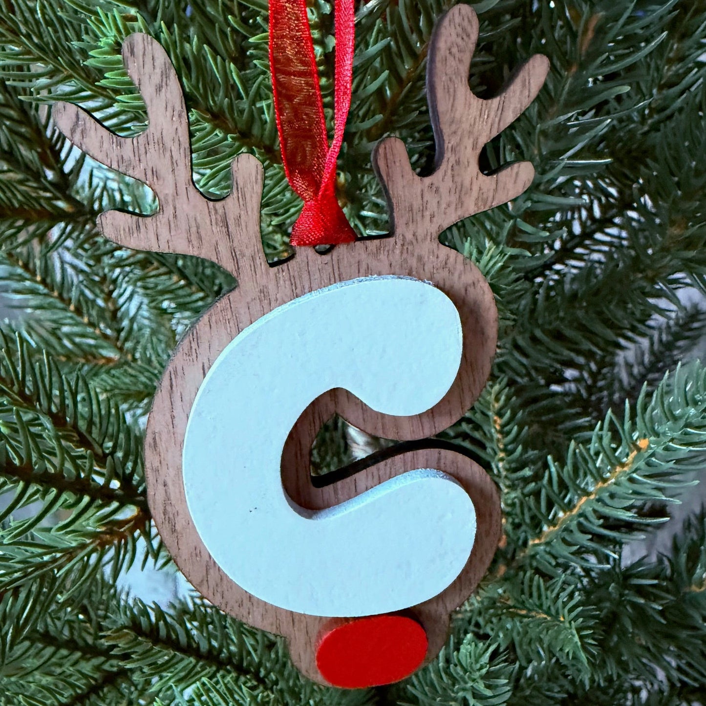Reindeer Initial Tree Decoration