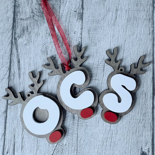 Reindeer Initial Tree Decoration