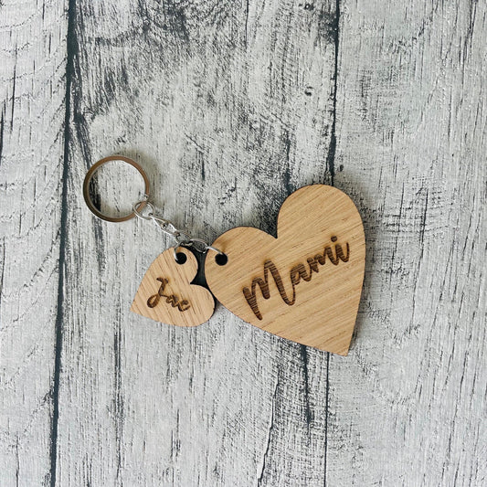 Engraved Heart Keyring