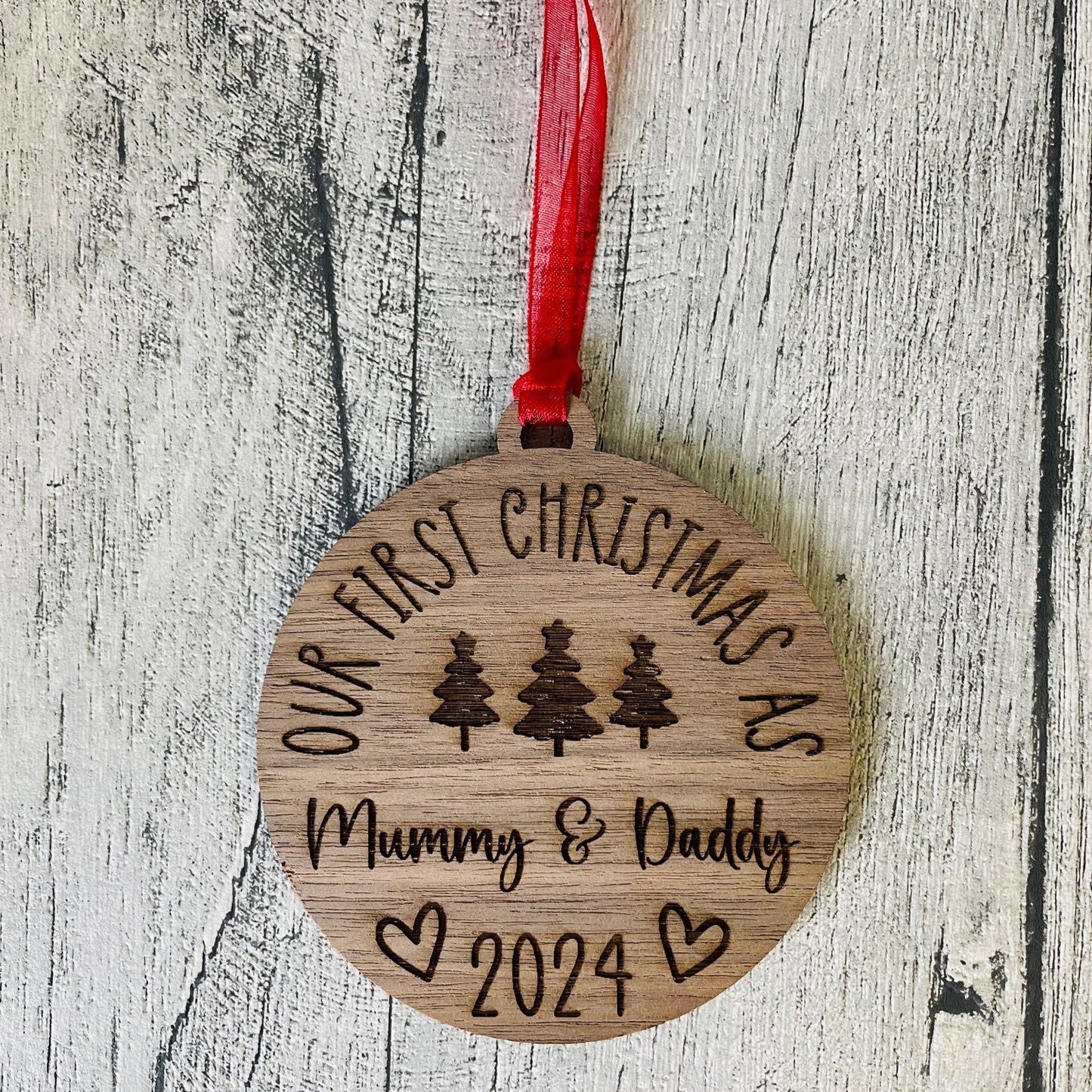 First Christmas as Mummy and Daddy Ornament