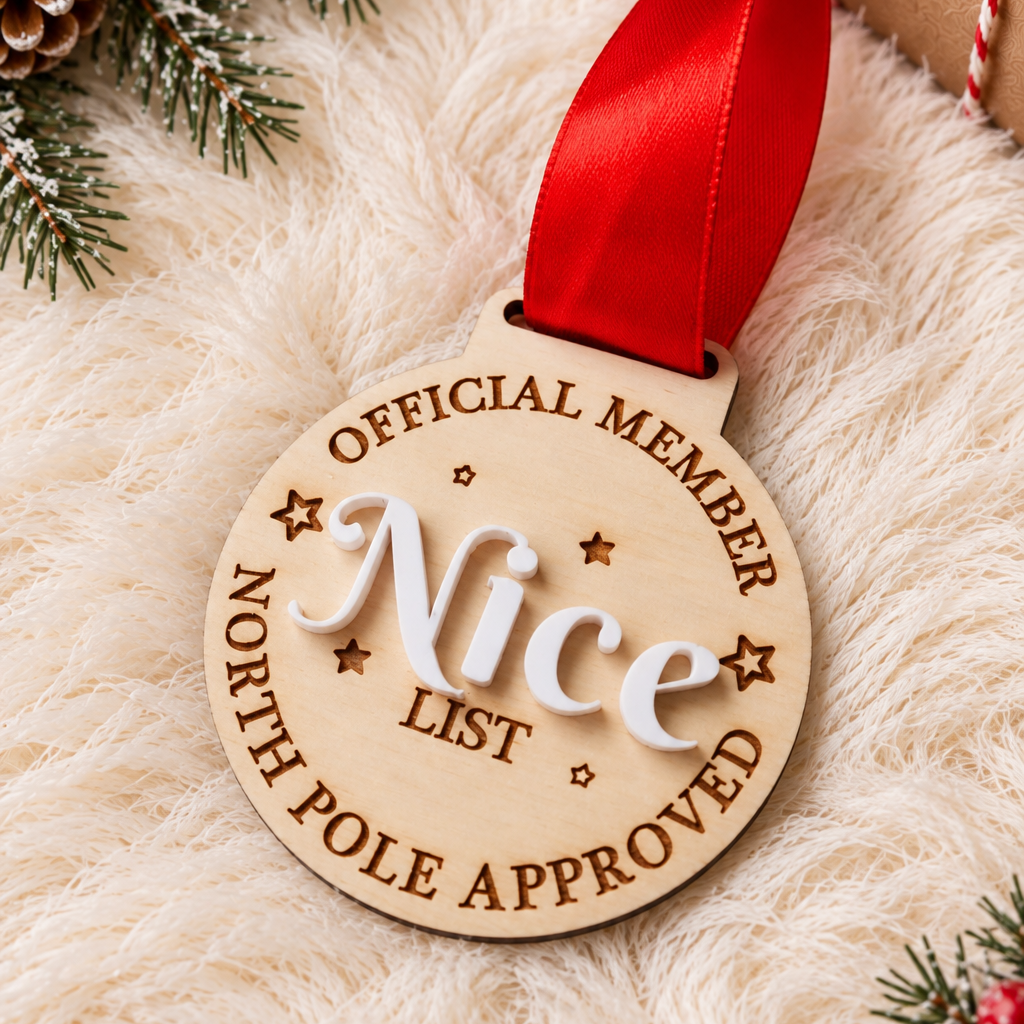 Personalised Nice List Medal