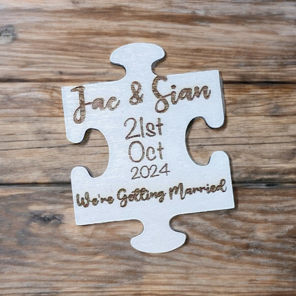 Jigsaw Save the Date Magnet