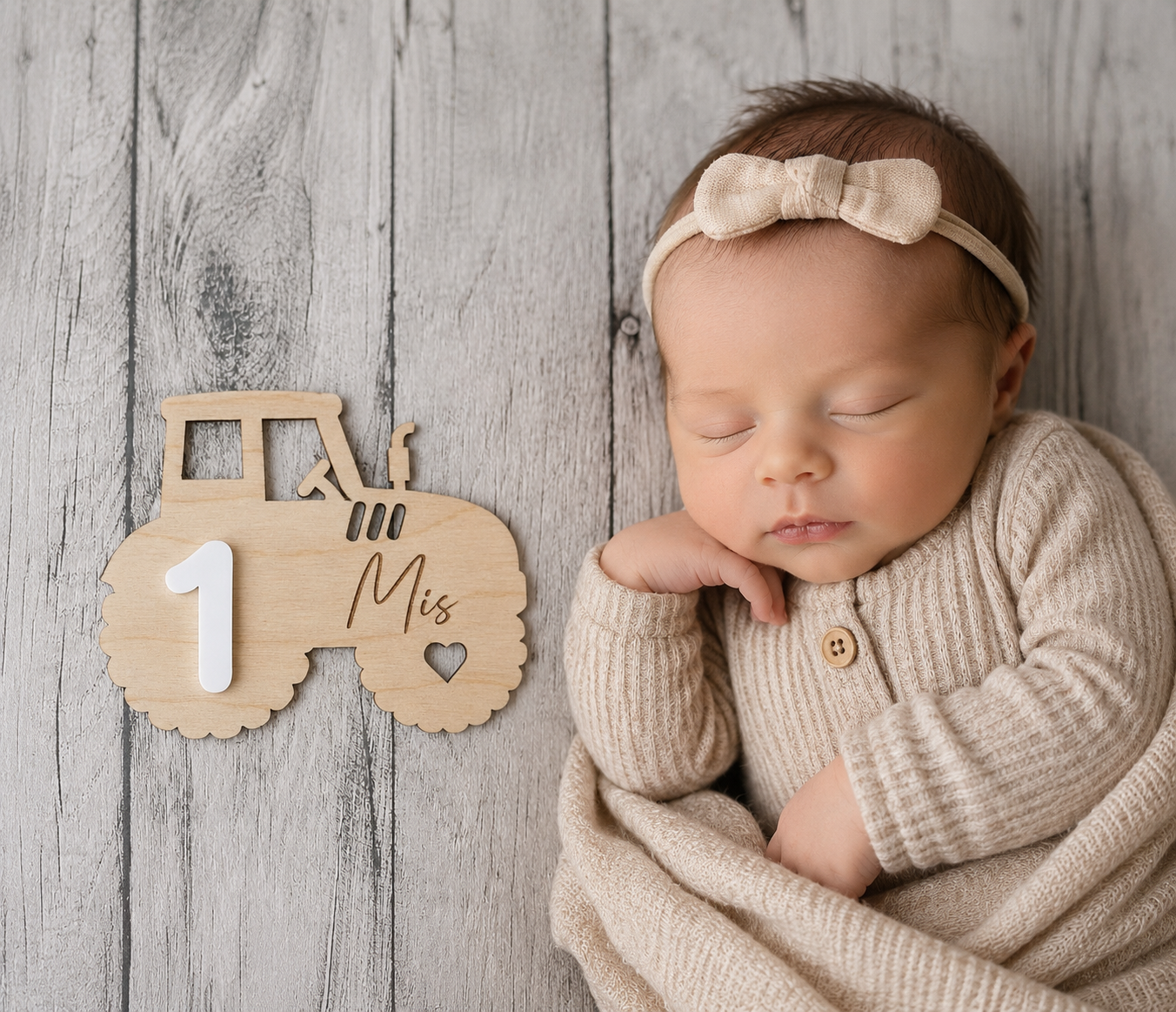 Welsh Tractor Baby Milestone Photo Props