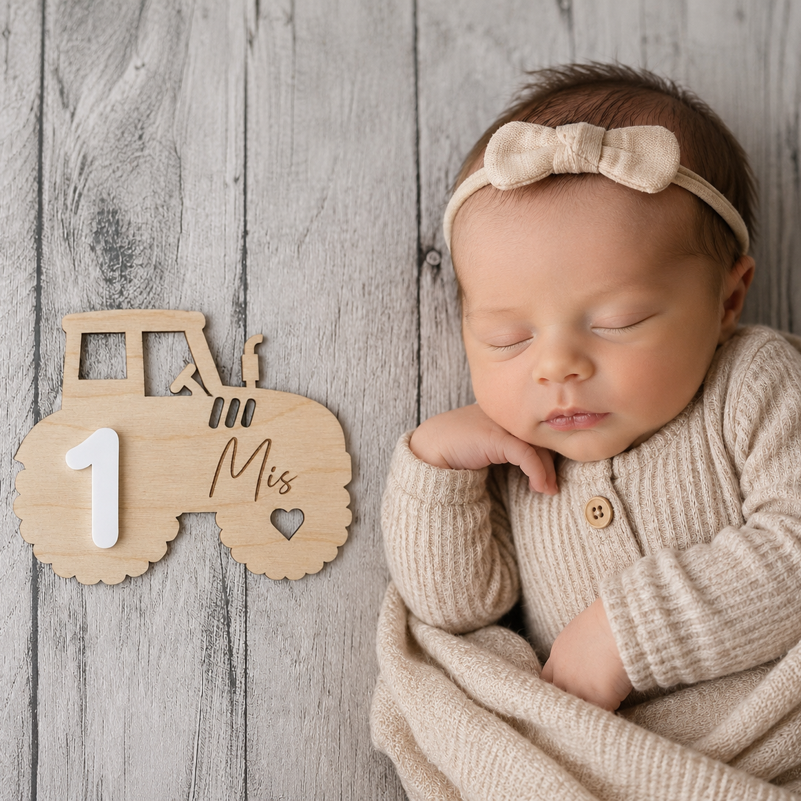 Welsh Tractor Baby Milestone Photo Props