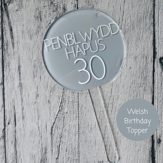 Penblwydd Hapus Cake Topper