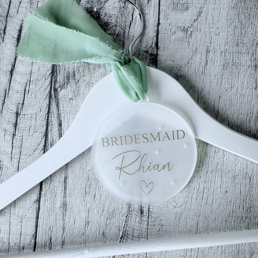 Personalised Bridesmaid Hanger Tag